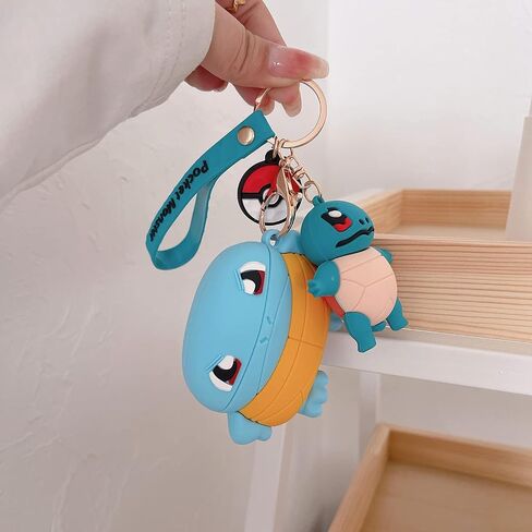 Cute Airpod Case for Airpod pro/pro2, 3D Cartoon Kawaii turtle Airpod case Silica gel design, Accessories Cartoon turtle Keychain[Designed for Kids Girl and Boys] (Squirtle Pro/pro2) in Saudi Arabia