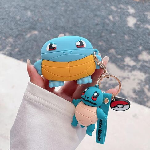 Cute Airpod Case for Airpod pro/pro2, 3D Cartoon Kawaii turtle Airpod case Silica gel design, Accessories Cartoon turtle Keychain[Designed for Kids Girl and Boys] (Squirtle Pro/pro2) in Saudi Arabia