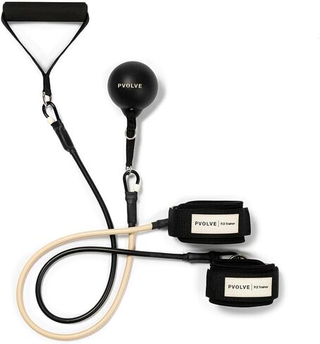 مدرب Pvolve P.3 - حزام مقاومة لمعدات اللياقة البدنية المنزلية مع حزام الكاحل ونظام الوزن in Kuwait