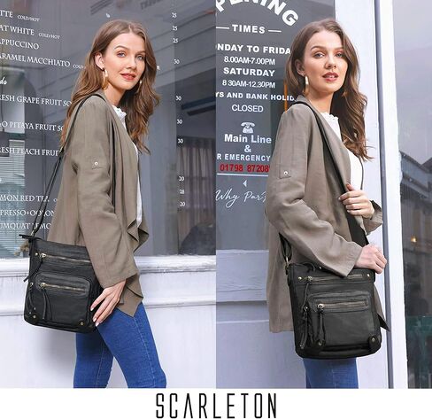 Scarleton Crossbody Bags for Women Travel Bag Purses and Handbags Multi Pocket Shoulder Bag Ultra Soft Faux Leather, H1693 in Saudi Arabia