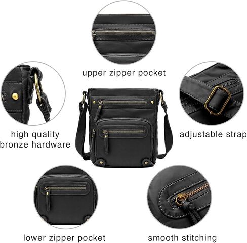Scarleton Crossbody Bags for Women Travel Bag Purses and Handbags Multi Pocket Shoulder Bag Ultra Soft Faux Leather, H1693 in Saudi Arabia