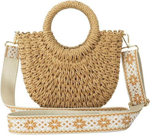 حقائب يد من كومون سترو للنساء، حقائب يد صيفية للشاطئ، محفظة منسوجة للإجازات in Kuwait