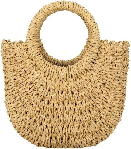 حقائب يد من كومون سترو للنساء، حقائب يد صيفية للشاطئ، محفظة منسوجة للإجازات in Kuwait