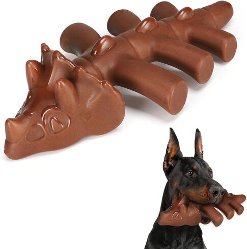 Tough Dog Chew Toy for Aggressive Chewers Indestructible Durable Nylon Dog Training Interactive Toy Teething Bone for Large Medium Dogs Real Bacon Flavored Toy to Keep Them Busy in Saudi Arabia