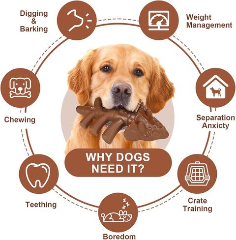 Tough Dog Chew Toy for Aggressive Chewers Indestructible Durable Nylon Dog Training Interactive Toy Teething Bone for Large Medium Dogs Real Bacon Flavored Toy to Keep Them Busy in Saudi Arabia