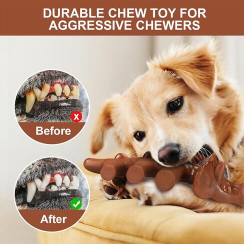 Tough Dog Chew Toy for Aggressive Chewers Indestructible Durable Nylon Dog Training Interactive Toy Teething Bone for Large Medium Dogs Real Bacon Flavored Toy to Keep Them Busy in Saudi Arabia