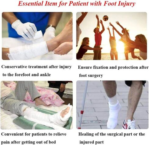 Post Op Shoe Broken Toe Open Walking Shoe Lightweight Surgical Foot Protection Cast Boot Adjustable Straps for Ankle Injures Support Bunion Hammertoe Post Surgery Brace Foot Fracture Orthopedic Shoe in Saudi Arabia