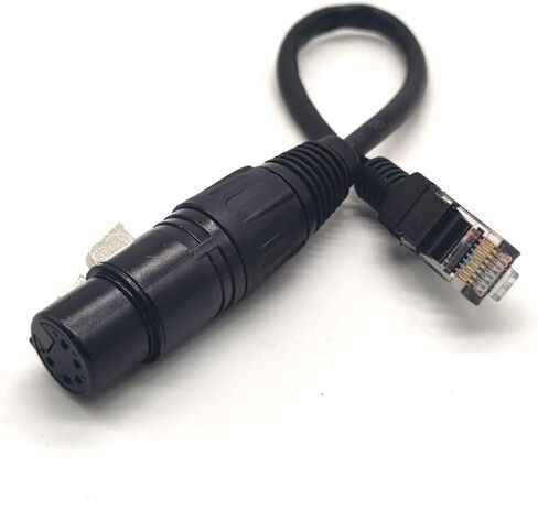Dmx Xlr 5 Pin Female to RJ45 Male Cable Adapter for Led Lighting Dmx512 Decoders 0.1M in Saudi Arabia