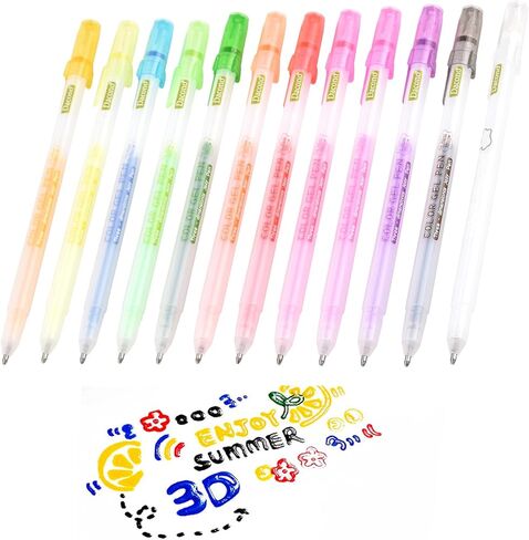 White Pen, 12 Pack, 0.8mm Extra Fine Point, White Gel Ink Pens for Artists, White Gel Pen, White Ink Pen, White Pen for Art, White Pens for Black Paper, White Drawing Pens, White Art Pen in Saudi Arabia