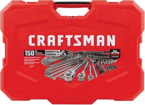 CRAFTSMAN Mechanics Tool Set, 1/4" & 3/8" & 1/2" Drive, SAE/Metric, 150 Piece (CMMT12035) in Saudi Arabia