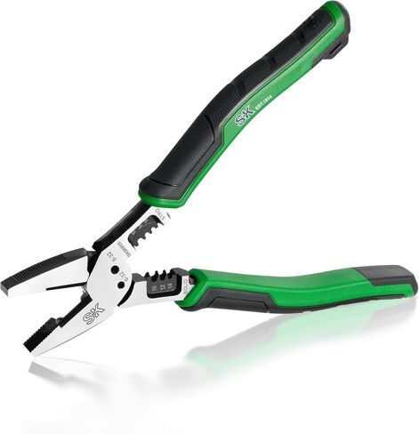 SK 8-Inch Multi-use Long Nose Pliers, Needle Nose Pliers, 7 IN 1, Premium CR-V Steel Construction, Ergonomic Non-slip Handle for Comfortable Grip in Saudi Arabia