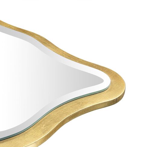 مرآة مشطوفة للحمام من رقائق الذهب العتيقة من TEHOME مقاس 24 × 36 بوصة، مرآة مستطيلة للزينة in Kuwait