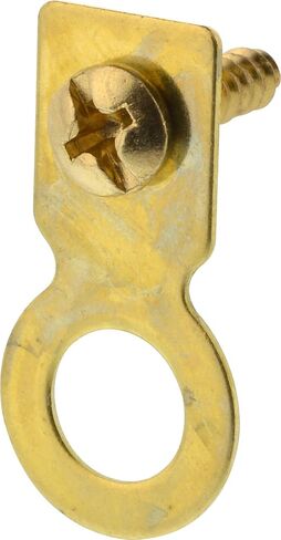 Hillman, Gold 122225 Flat Ring Hanger with Screw, Brass Plated, 1 Count (Pack of 1) in Kuwait