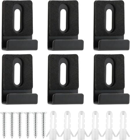 6Pcs Metal Mirror Clips, Mirror Bottom "J" Hanger Clip, Wide Channel Heavy Retainer Clips for Mirrors with Screw for Wall Mounting Frameless Mirror, Billboard in Saudi Arabia