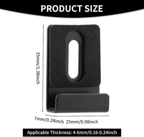 6Pcs Metal Mirror Clips, Mirror Bottom "J" Hanger Clip, Wide Channel Heavy Retainer Clips for Mirrors with Screw for Wall Mounting Frameless Mirror, Billboard in Saudi Arabia