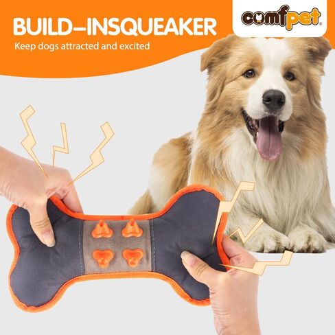 لعبة الكلب القطيفة لعبة شد الكلب للتسنين، ألعاب مضغ لتنظيف الأسنان مع مصدر صرير للملل، لعبة خارجية للكلاب الصغيرة والمتوسطة والكبيرة (العظمة) in Kuwait