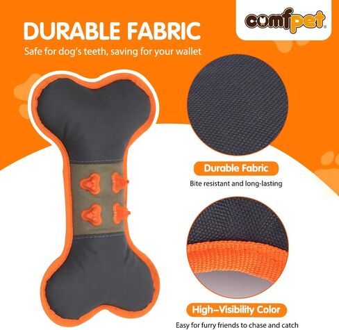 لعبة الكلب القطيفة لعبة شد الكلب للتسنين، ألعاب مضغ لتنظيف الأسنان مع مصدر صرير للملل، لعبة خارجية للكلاب الصغيرة والمتوسطة والكبيرة (العظمة) in Kuwait