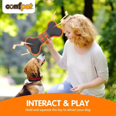 لعبة الكلب القطيفة لعبة شد الكلب للتسنين، ألعاب مضغ لتنظيف الأسنان مع مصدر صرير للملل، لعبة خارجية للكلاب الصغيرة والمتوسطة والكبيرة (العظمة) in Kuwait