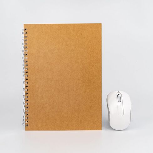 2 حزمة من دفاتر الملاحظات المسطرة بالكلية، دفتر ملاحظات حلزوني ذو غطاء بني ناعم، دفتر رسم دفتر ملاحظات، دفتر يوميات الأعمال المكتبية للطلاب، 50 صفحة، 25 ورقة، 10 × 7.5 بوصة in Kuwait