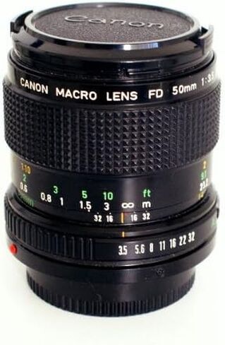 عدسة ماكرو Canon FD مقاس 50 مم F3.5 لكاميرات Ae-1 A-1 Canon A وT-series SLR DSLR (متجددة) in Saudi Arabia