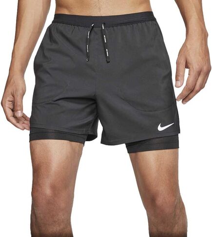 شورت Nike Flex Stride 2 في 1 مقاس 5 بوصات أسود/أسود/فضي عاكس 2XL 5 in Saudi Arabia