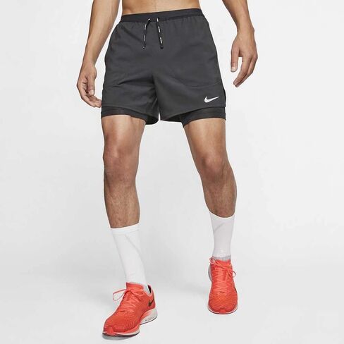 شورت Nike Flex Stride 2 في 1 مقاس 5 بوصات أسود/أسود/فضي عاكس 2XL 5 in Saudi Arabia