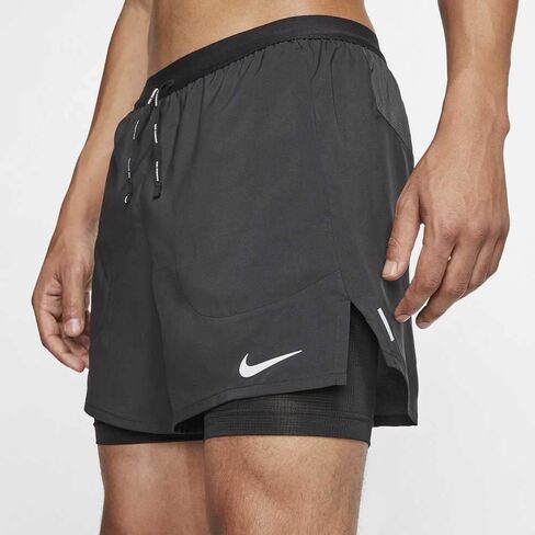شورت Nike Flex Stride 2 في 1 مقاس 5 بوصات أسود/أسود/فضي عاكس 2XL 5 in Saudi Arabia
