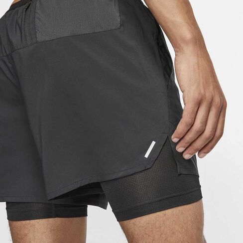 شورت Nike Flex Stride 2 في 1 مقاس 5 بوصات أسود/أسود/فضي عاكس 2XL 5 in Saudi Arabia