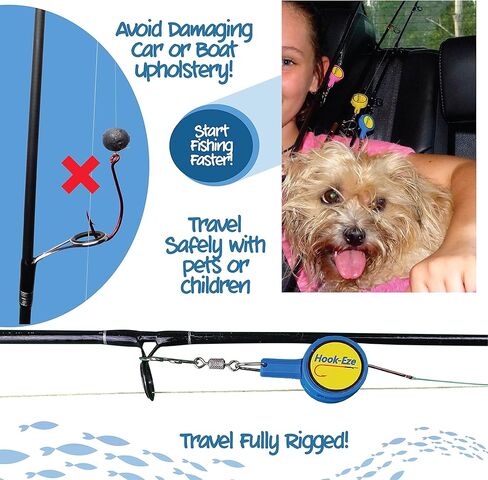 أداة ربط عقدة معدات الصيد من HOOK-EZE للخطافات والخطافات الدوارة | قاطع الخط |خطافات الغطاء على أعمدة الصيد للسفر بأمان ومجهزة بالكامل. مثالية لصيد الأسماك باس آيس كاياك in Kuwait