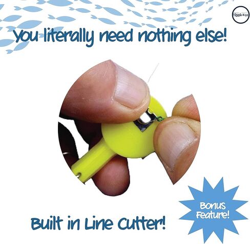 أداة ربط عقدة معدات الصيد من HOOK-EZE للخطافات والخطافات الدوارة | قاطع الخط |خطافات الغطاء على أعمدة الصيد للسفر بأمان ومجهزة بالكامل. مثالية لصيد الأسماك باس آيس كاياك in Kuwait