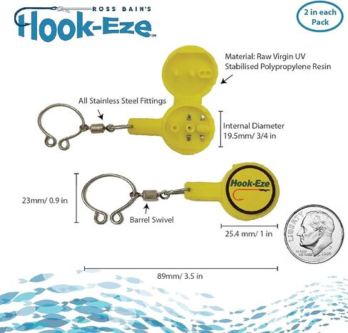 أداة ربط عقدة معدات الصيد من HOOK-EZE للخطافات والخطافات الدوارة | قاطع الخط |خطافات الغطاء على أعمدة الصيد للسفر بأمان ومجهزة بالكامل. مثالية لصيد الأسماك باس آيس كاياك in Kuwait