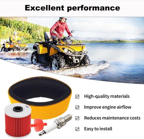 11013-1275 فلتر الهواء وفلتر الزيت 16099-004 لـ Kawasaki KLF220 Bayou 220 1999-2002 / KLF250 Bayou 250 2003-2011 / KLF300 Bayou 300 1999-2006 مع طقم فلتر الوقود in Kuwait