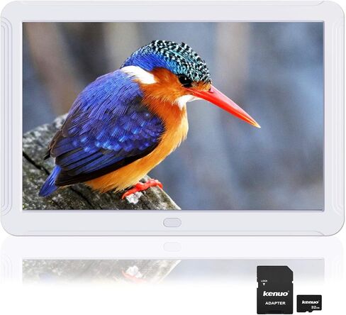 إطار صورة رقمي مقاس 8 بوصات يتضمن بطاقة 32 جيجابايت وشاشة IPS 1920x1080 إطار صور رقمي، تشغيل/إيقاف تشغيل تلقائي، دعم الموسيقى فيديو 1080 بكسل، تقويم، ساعة منبه، بطاقة SD ومنفذ USB... in Saudi Arabia