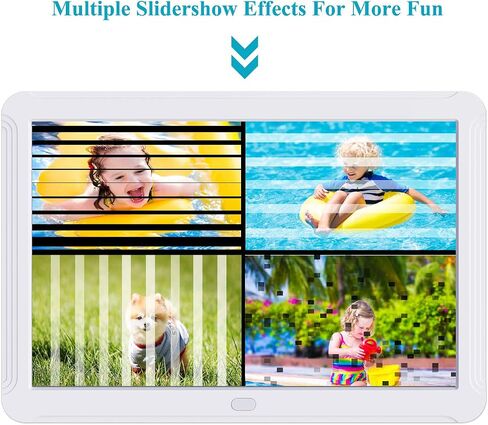 إطار صورة رقمي مقاس 8 بوصات يتضمن بطاقة 32 جيجابايت وشاشة IPS 1920x1080 إطار صور رقمي، تشغيل/إيقاف تشغيل تلقائي، دعم الموسيقى فيديو 1080 بكسل، تقويم، ساعة منبه، بطاقة SD ومنفذ USB... in Saudi Arabia