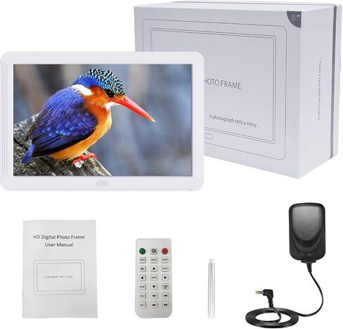 إطار صورة رقمي مقاس 8 بوصات يتضمن بطاقة 32 جيجابايت وشاشة IPS 1920x1080 إطار صور رقمي، تشغيل/إيقاف تشغيل تلقائي، دعم الموسيقى فيديو 1080 بكسل، تقويم، ساعة منبه، بطاقة SD ومنفذ USB... in Saudi Arabia