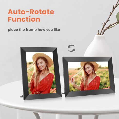 إطار صورة رقمي Uhale 10.1 بوصة WiFi مع شاشة لمس IPS 1280x800HD، إطارات صور إلكترونية مع ذاكرة 32 جيجابايت، إرسال التمنيات، مشاركة فورية وخاصة للصور، تدوير تلقائي in Kuwait