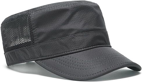 Men's Breathable Mesh Military Caps Cadet Army Cap Summer Flat Top Cap in Saudi Arabia
