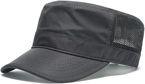 Men's Breathable Mesh Military Caps Cadet Army Cap Summer Flat Top Cap in Saudi Arabia