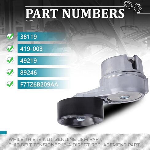 IRONTEK F7TZ6B209AA Belt Tensioner Pulley Assembly fit for Ford (1995-1998 E-350 Econoline/ 1995-1998 E-350 Econoline Club Wagon/ 1995-1996 F-250/1995-1997 F-350) #38022 38119 419-003 49008 in Saudi Arabia
