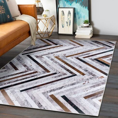 DECOMALL Coronado Small Rug, Machine Washable Modern Geometric Door Mat, Non Slip Carpet for Entryway,24"x36", Multi in Saudi Arabia