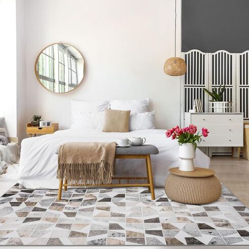 DECOMALL Coronado Small Rug, Machine Washable Modern Geometric Door Mat, Non Slip Carpet for Entryway,24"x36", Multi in Saudi Arabia