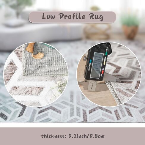 DECOMALL Coronado Small Rug, Machine Washable Modern Geometric Door Mat, Non Slip Carpet for Entryway,24"x36", Multi in Saudi Arabia