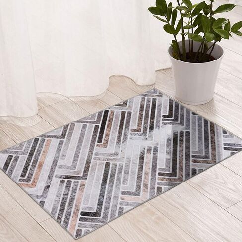DECOMALL Coronado Small Rug, Machine Washable Modern Geometric Door Mat, Non Slip Carpet for Entryway,24"x36", Multi in Saudi Arabia