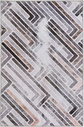 DECOMALL Coronado Small Rug, Machine Washable Modern Geometric Door Mat, Non Slip Carpet for Entryway,24"x36", Multi in Saudi Arabia
