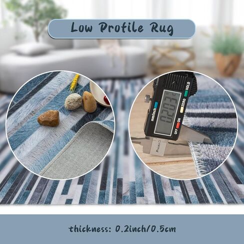 DECOMALL Coronado Small Rug, Machine Washable Modern Geometric Door Mat, Non Slip Carpet for Entryway,24"x36", Multi in Kuwait