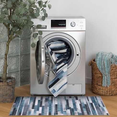 DECOMALL Coronado Small Rug, Machine Washable Modern Geometric Door Mat, Non Slip Carpet for Entryway,24"x36", Multi in Kuwait