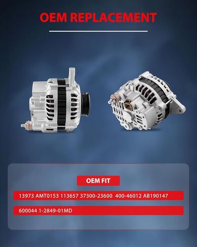 cciyu Alternator for Hyundai Elantra 2003 2004 For Hyundai Tiburone 2.0L AMT0153 AB190147 in Kuwait