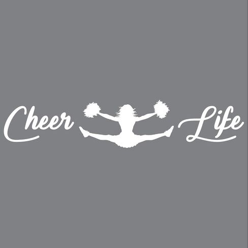 ملصق Cheer Life Cheerleading Pom Poms X Jump من الفينيل مقصوص على نافذة السيارة مقاس 6 بوصات عالي الجودة مقاوم للأشعة فوق البنفسجية يقفز في الهواء (6 بوصات، أسود) JMM00293BLK6 in Kuwait