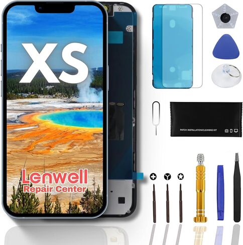 لاستبدال شاشة iPhone Xs، لشاشة iPhone Xs محول رقمي لشاشة اللمس ثلاثية الأبعاد شاشة LCD 5.8 بوصة مع مجموعة أدوات كاملة وواقي زجاجي مقوى للطراز A1920 A2097 A2098 A2099 A2100 in Kuwait