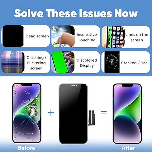 لاستبدال شاشة iPhone Xs، لشاشة iPhone Xs محول رقمي لشاشة اللمس ثلاثية الأبعاد شاشة LCD 5.8 بوصة مع مجموعة أدوات كاملة وواقي زجاجي مقوى للطراز A1920 A2097 A2098 A2099 A2100 in Kuwait